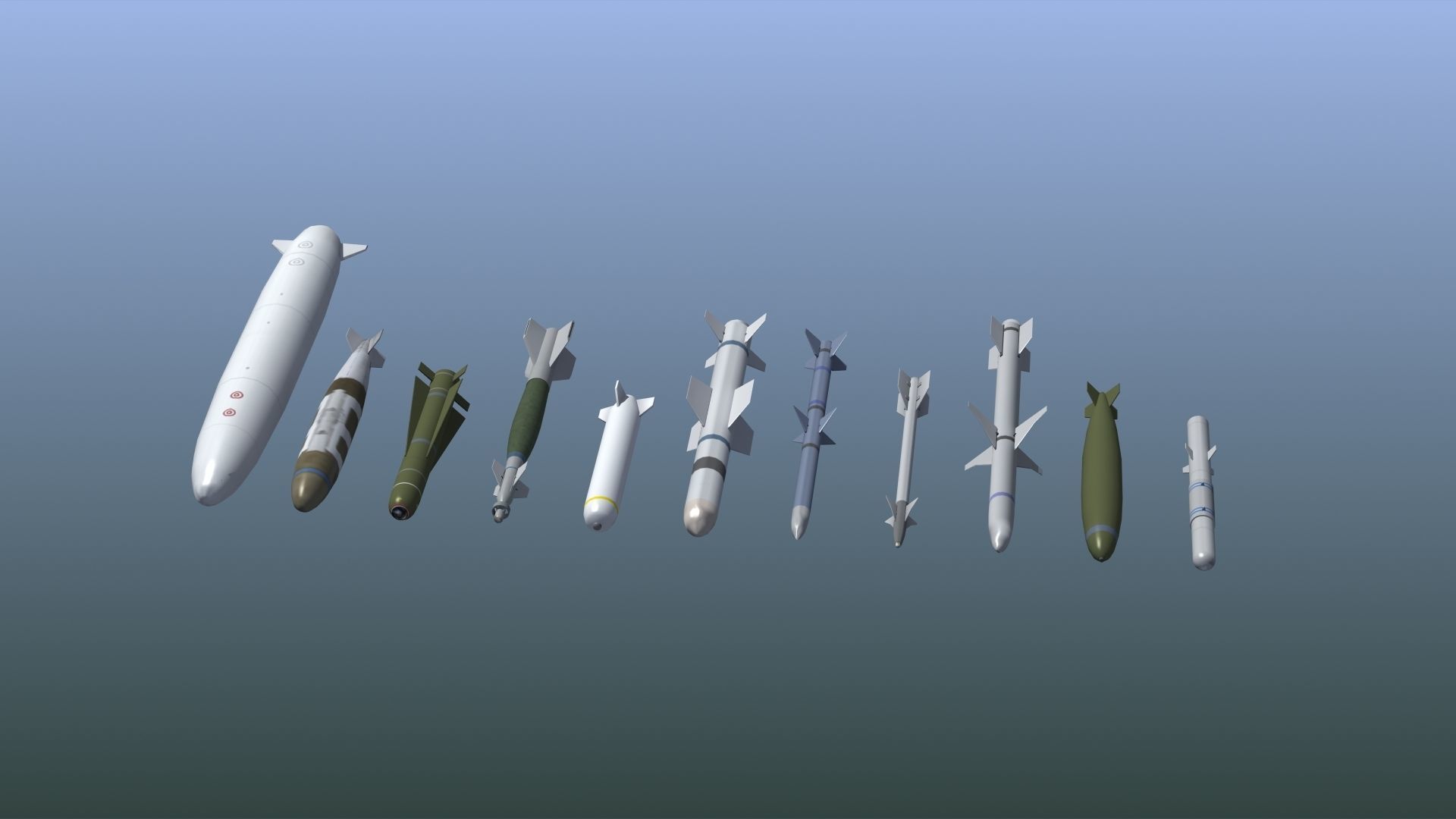 NATO Aircraft Weapons Low-poly 3D model_3