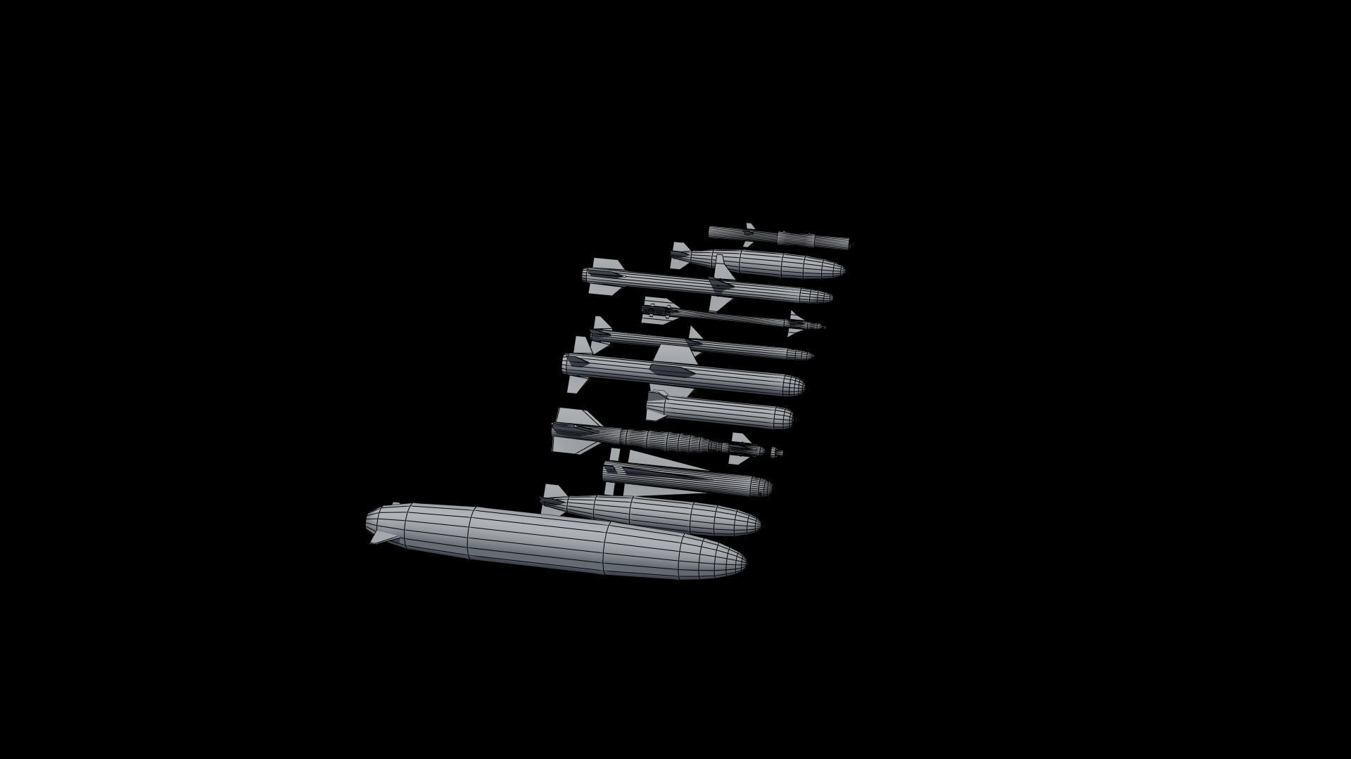 NATO Aircraft Weapons Low-poly 3D model_48