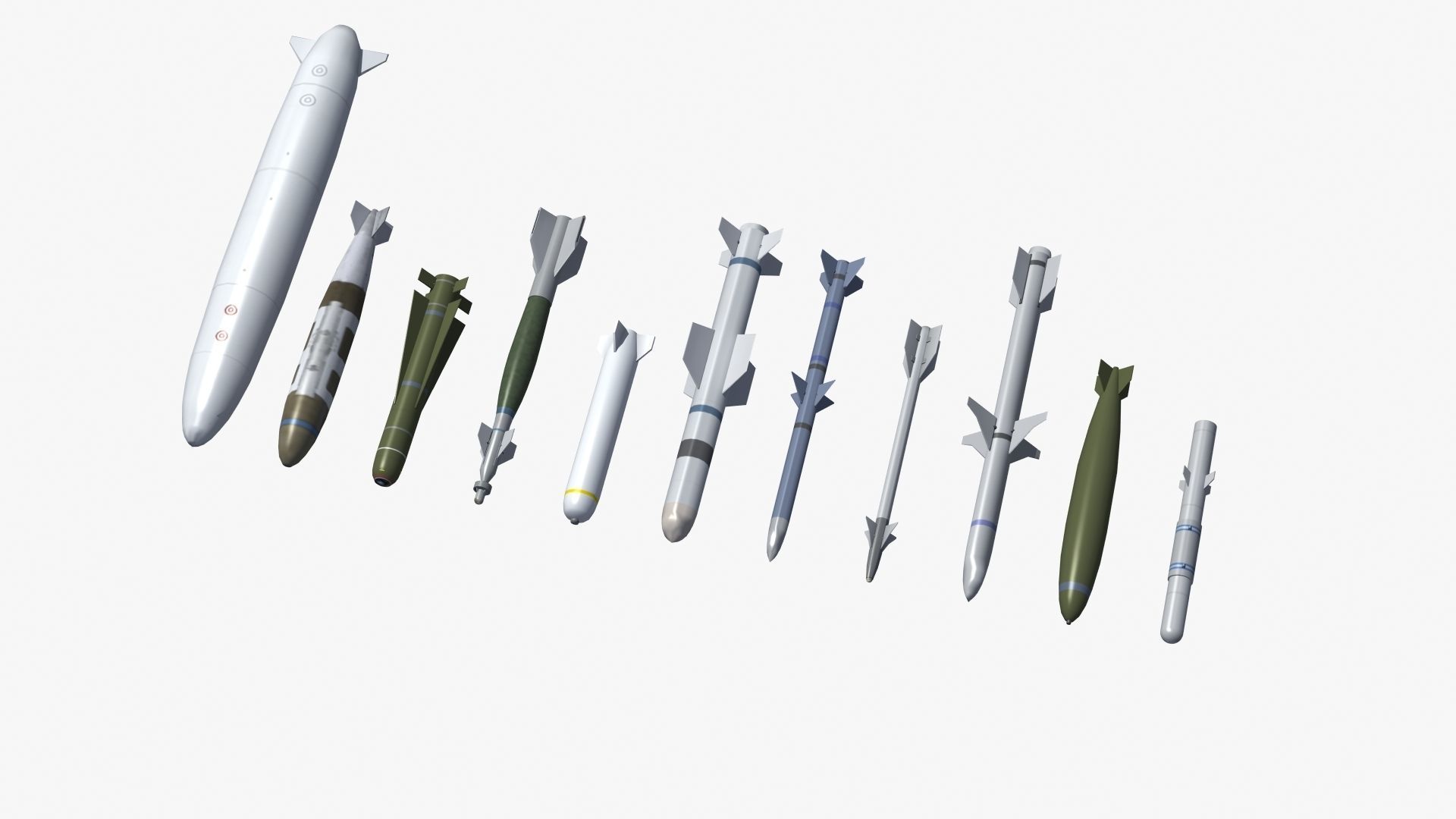 NATO Aircraft Weapons Low-poly 3D model_24