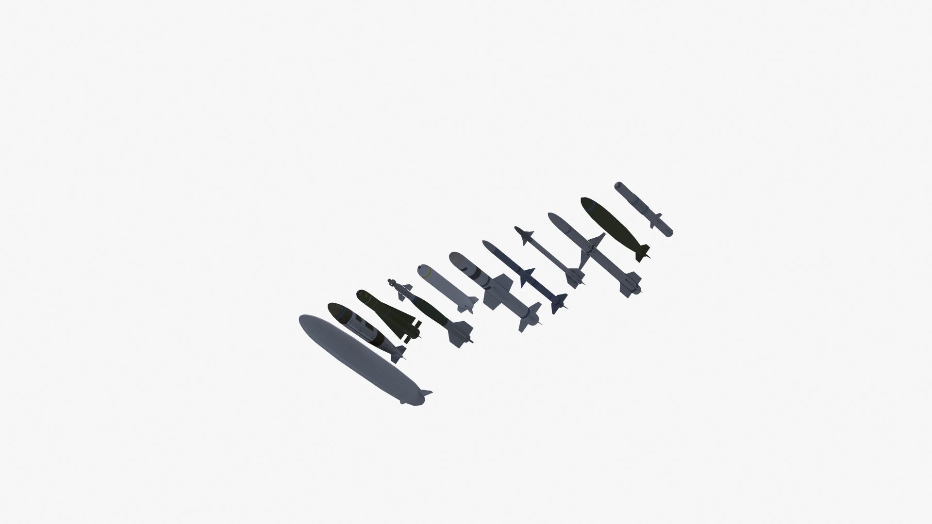 NATO Aircraft Weapons Low-poly 3D model_35