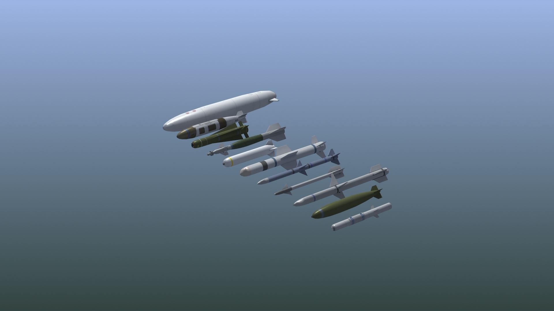NATO Aircraft Weapons Low-poly 3D model_2