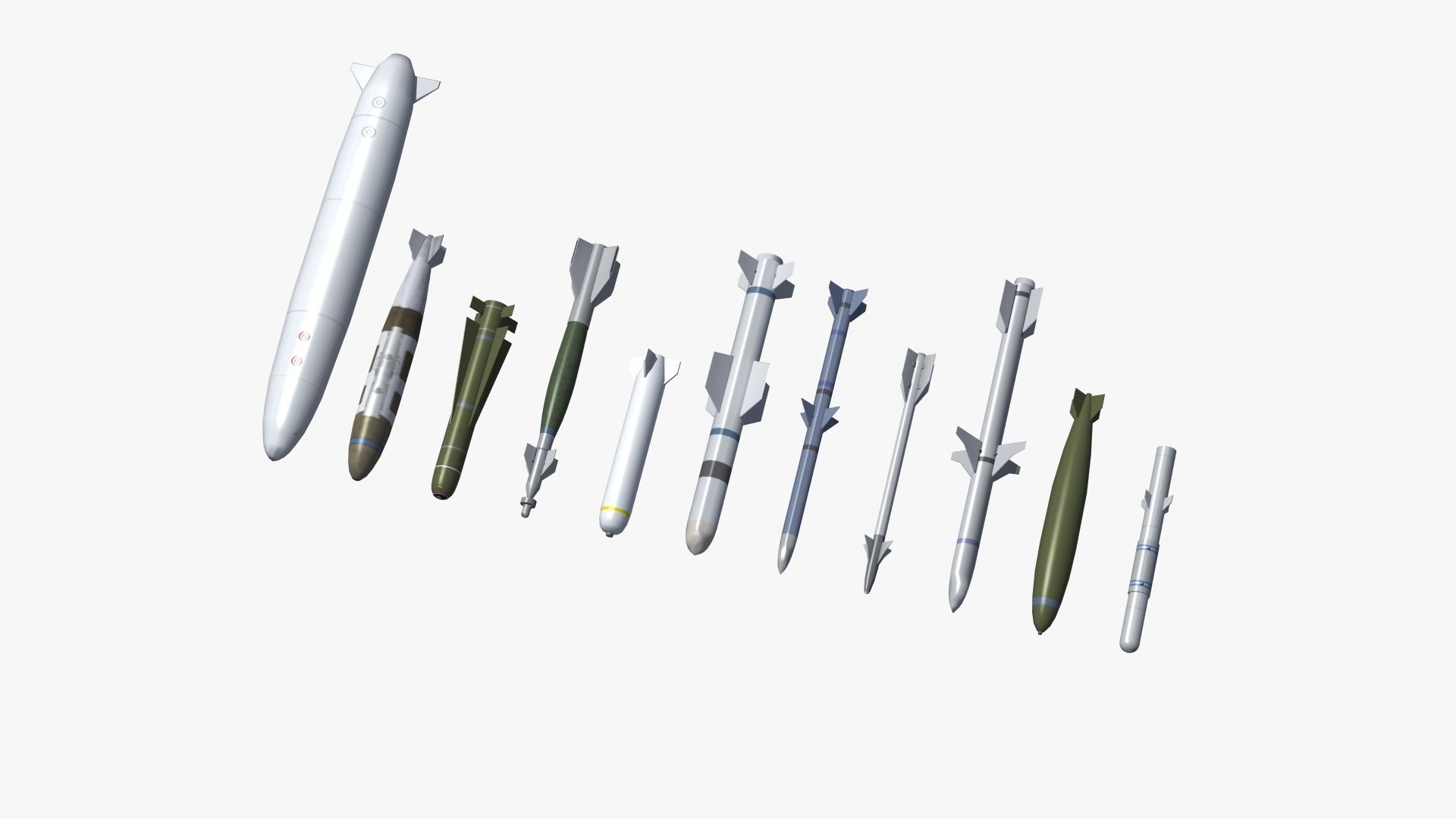 NATO Aircraft Weapons Low-poly 3D model_22