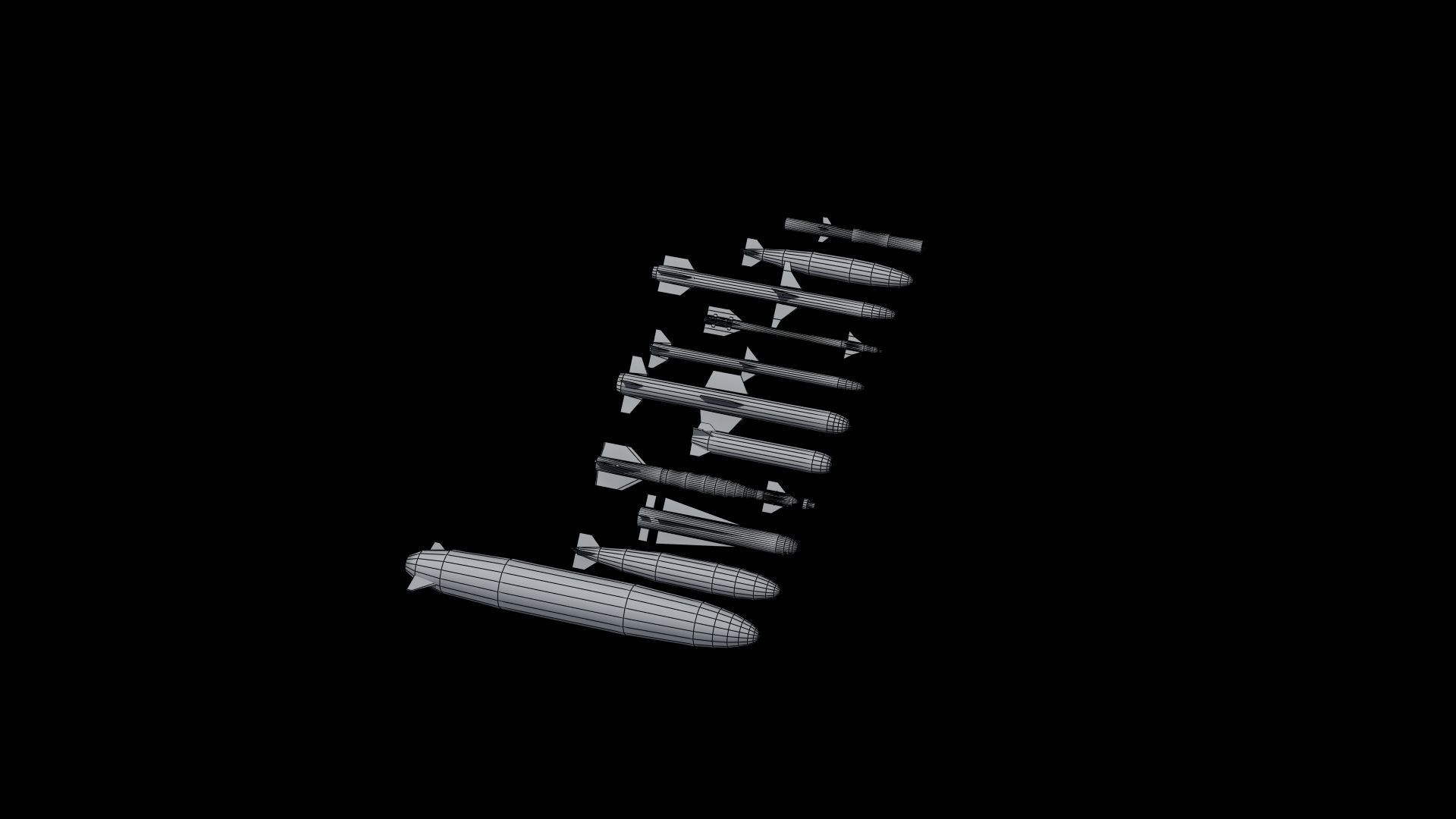 NATO Aircraft Weapons Low-poly 3D model_47