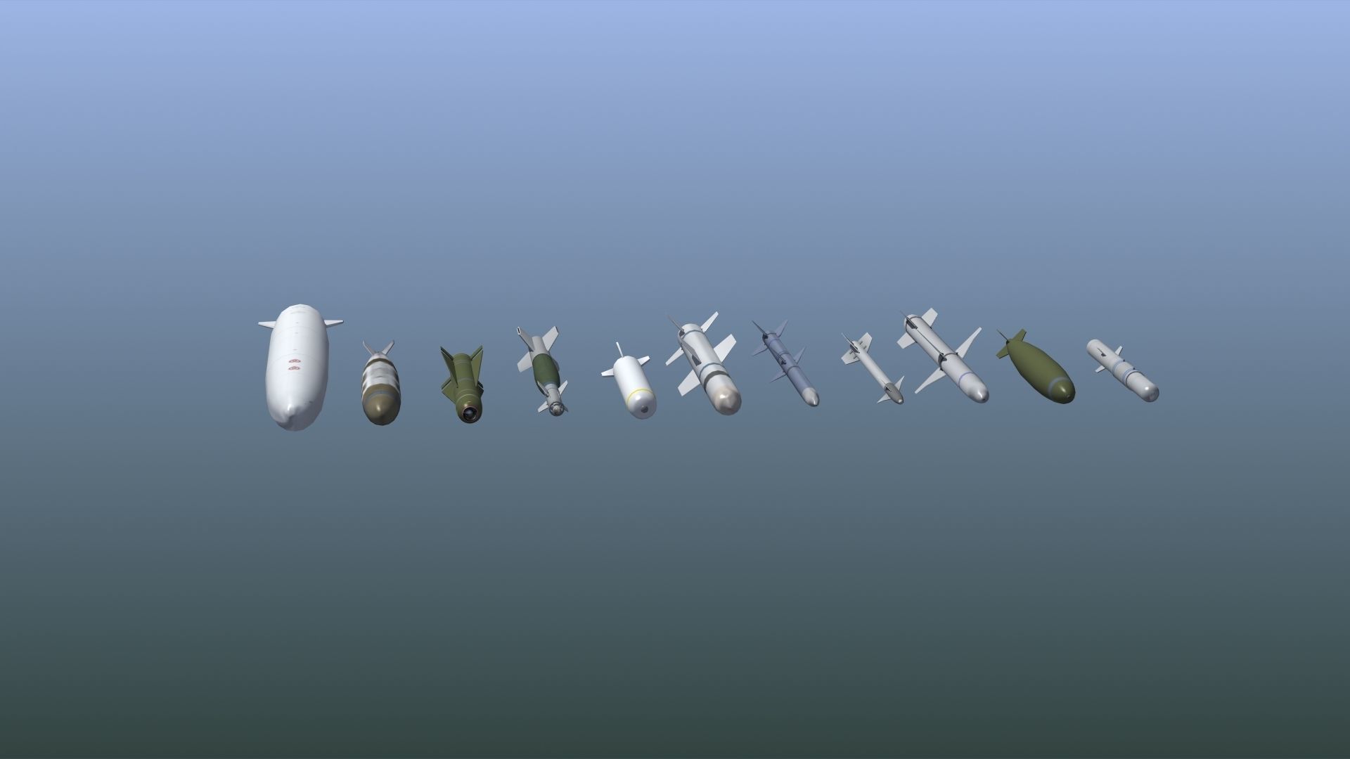 NATO Aircraft Weapons Low-poly 3D model_14