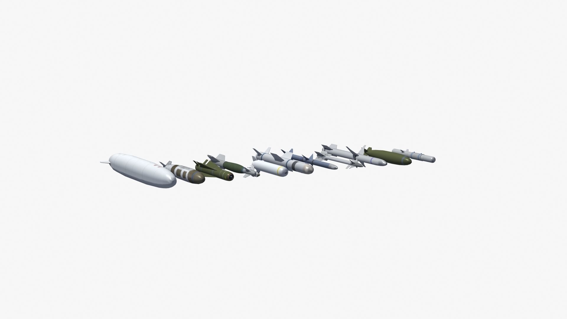 NATO Aircraft Weapons Low-poly 3D model_31