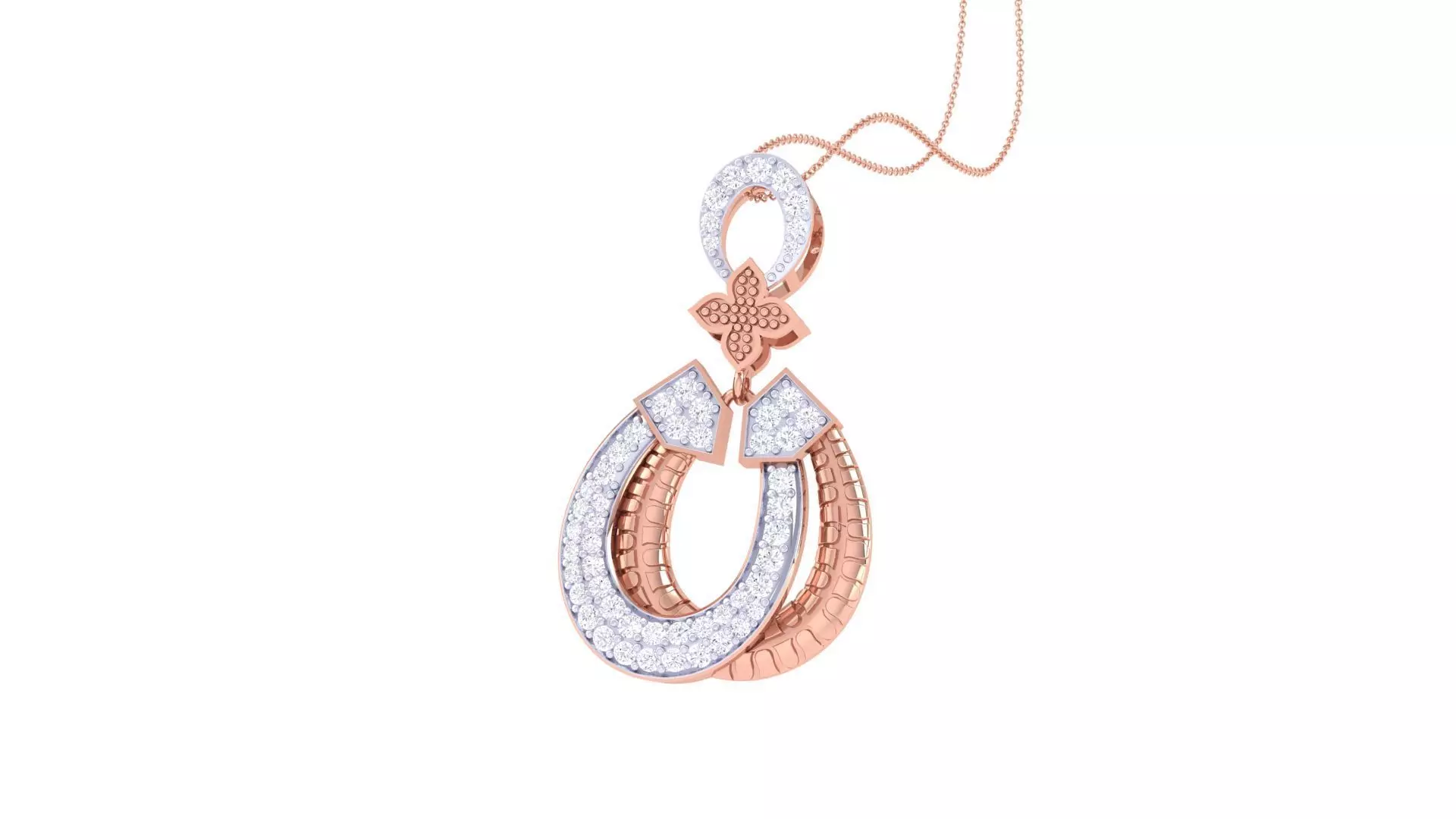 Horseshoe High Jewelry Pendant Necklace 3dm stl 3mf obj glb  3D print model_0