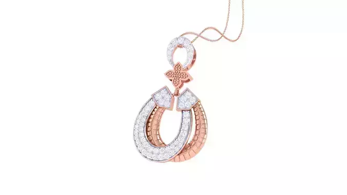 Horseshoe High Jewelry Pendant Necklace 3dm stl 3mf obj glb  3D print model