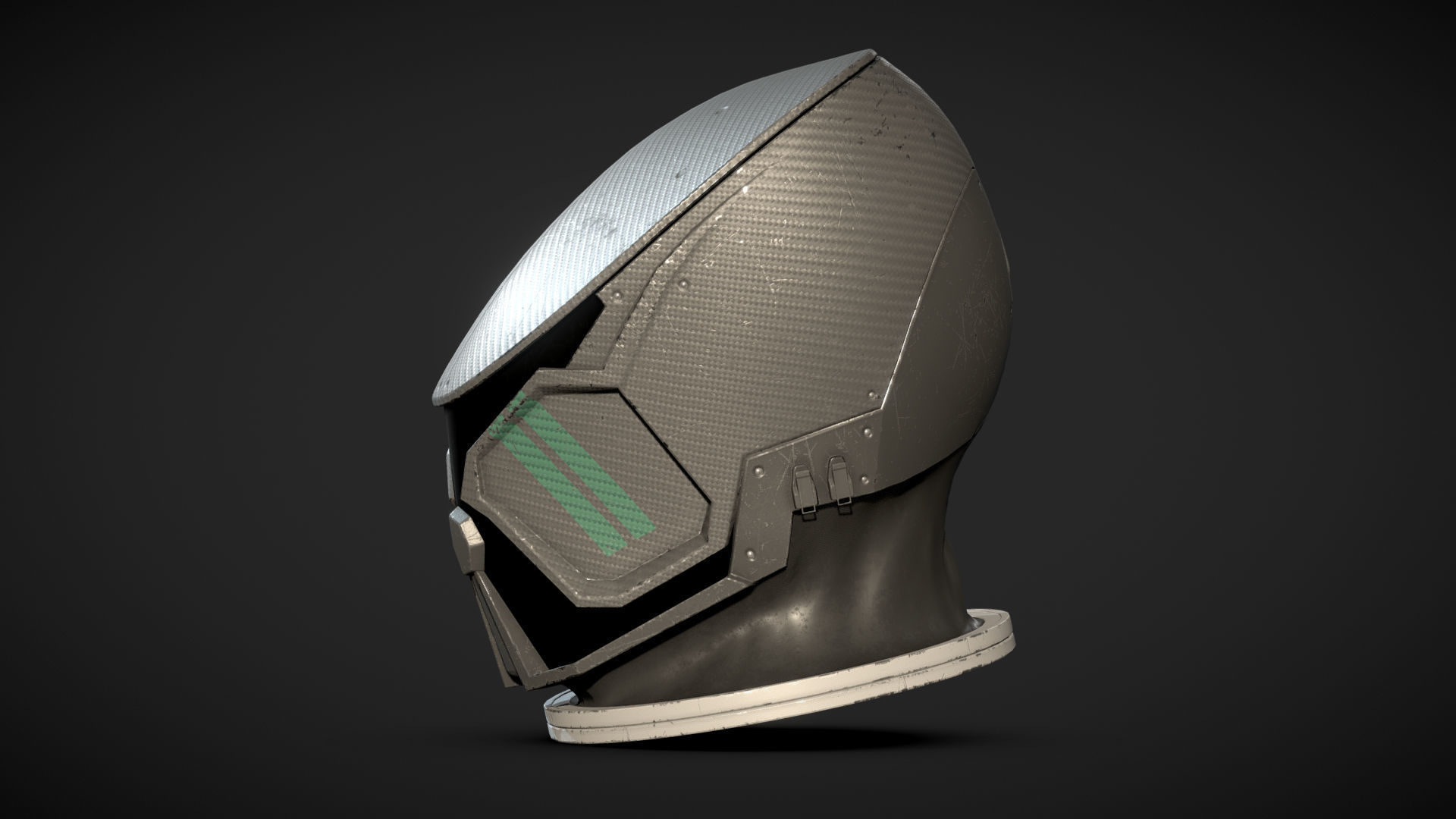 STARFIELD MANTIS SUIT HELMET Low-poly 3D model_1