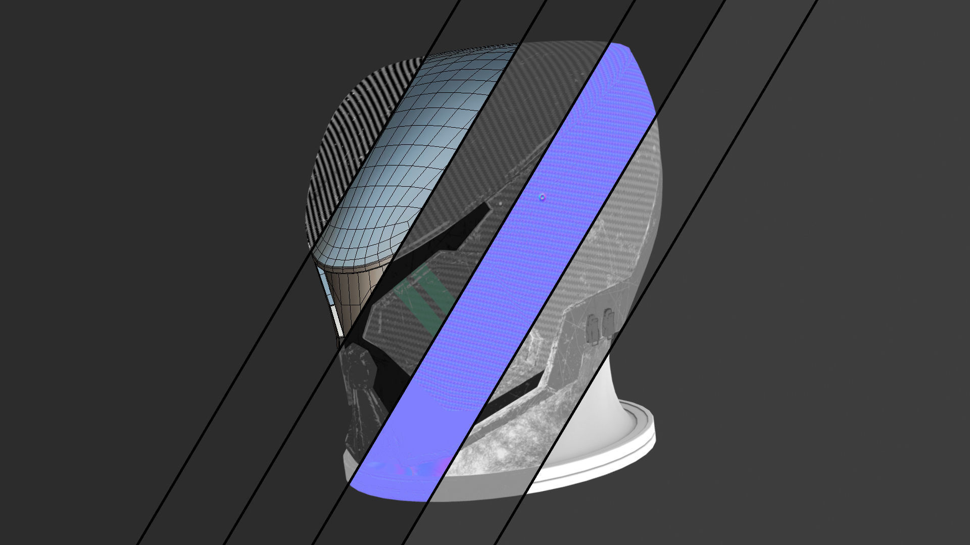 STARFIELD MANTIS SUIT HELMET Low-poly 3D model_12