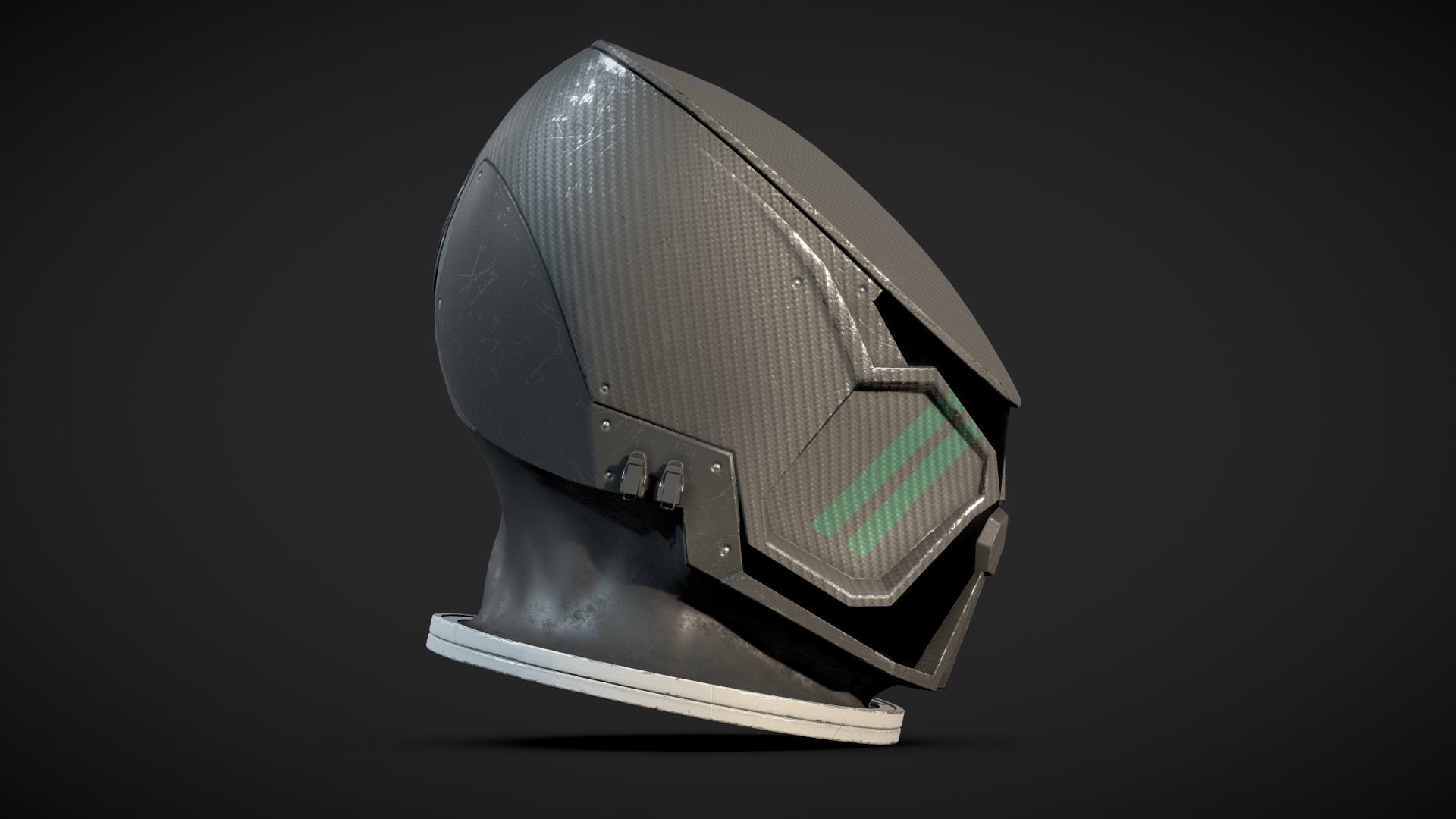 STARFIELD MANTIS SUIT HELMET Low-poly 3D model_3