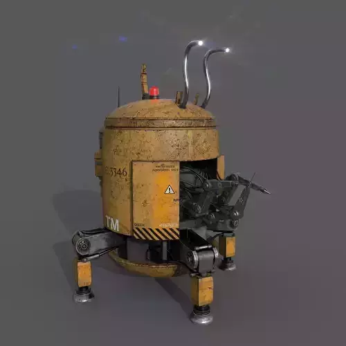 Construction Machine Robot Low-poly 3D model