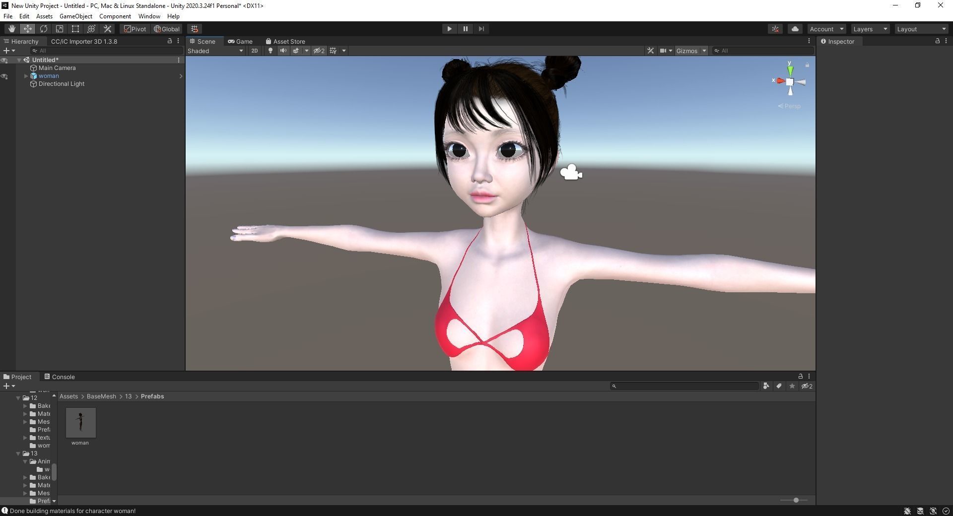 Asian girl Woman japanese korean Chinese Low-poly 3D model_35