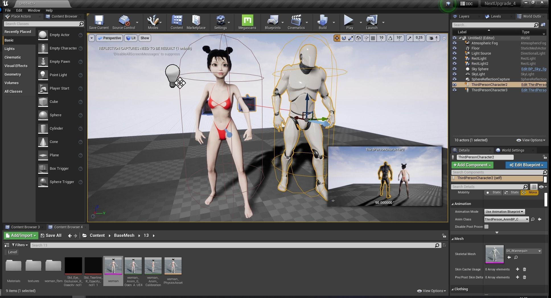 Asian girl Woman japanese korean Chinese Low-poly 3D model_29