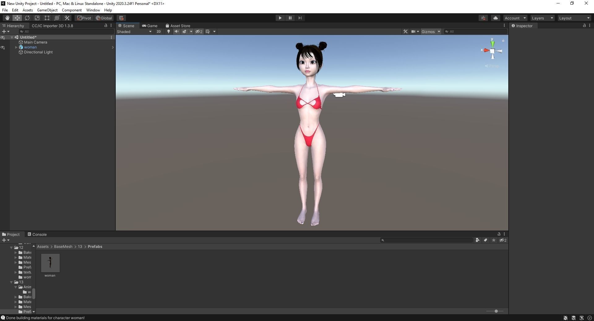 Asian girl Woman japanese korean Chinese Low-poly 3D model_34