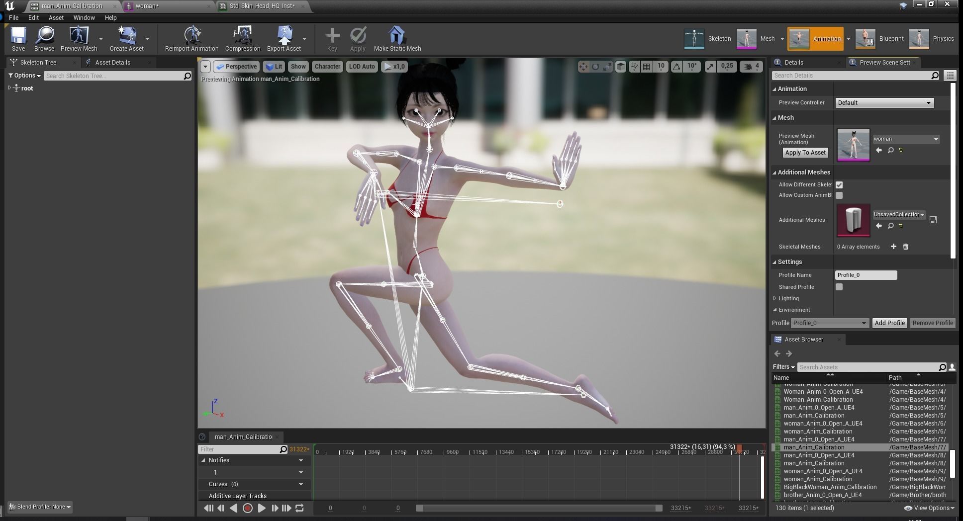 Asian girl Woman japanese korean Chinese Low-poly 3D model_30