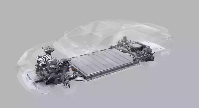 Automobile chassis 3D model