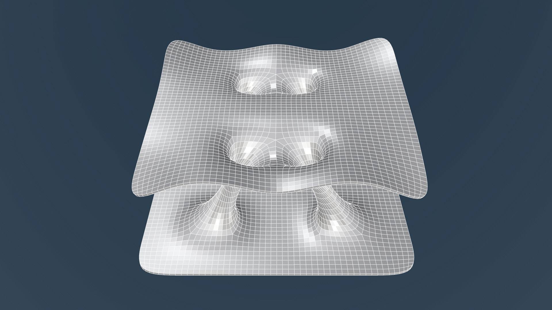 Wavy Pavilion Smooth Columns Low-poly 3D model_31