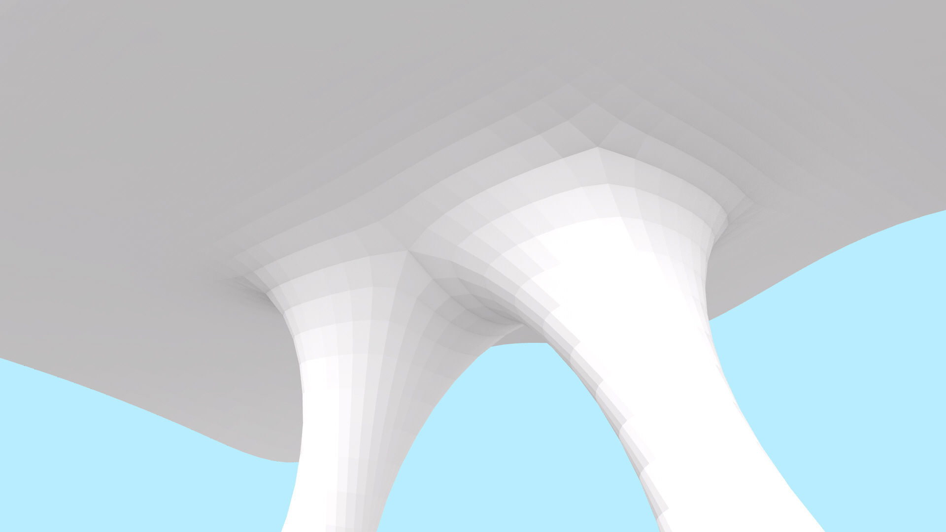 Wavy Pavilion Smooth Columns Low-poly 3D model_28