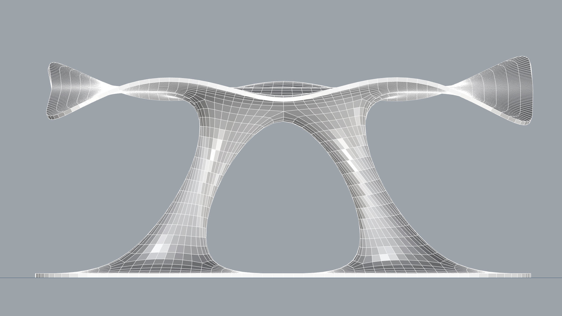 Wavy Pavilion Smooth Columns Low-poly 3D model_47