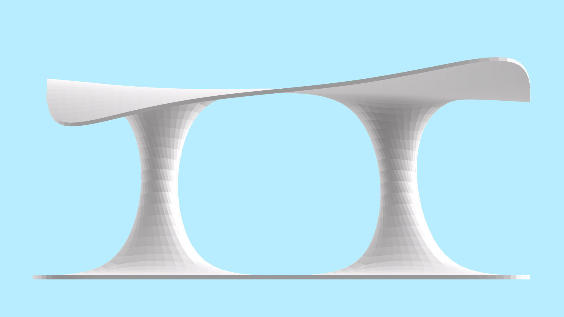 Wavy Pavilion Smooth Columns Low-poly 3D model_44