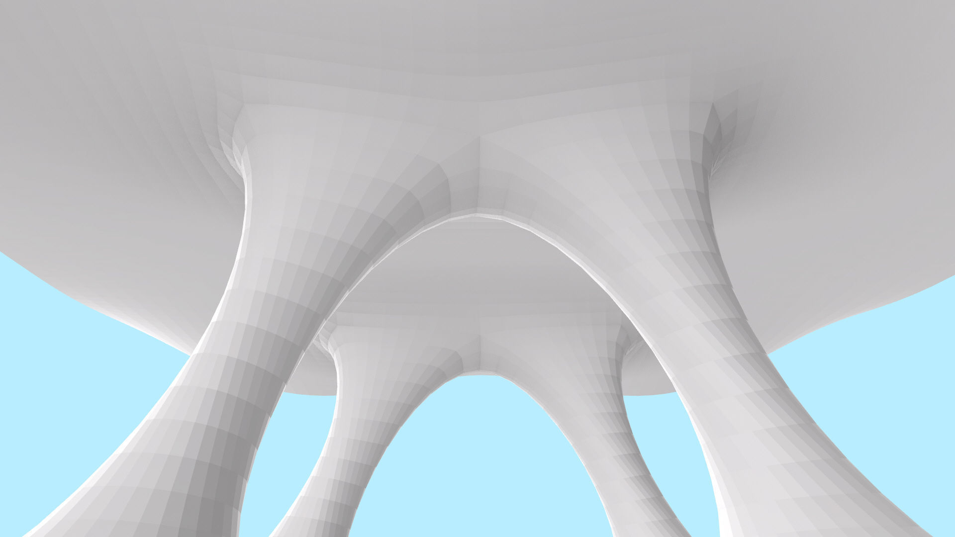 Wavy Pavilion Smooth Columns Low-poly 3D model_26