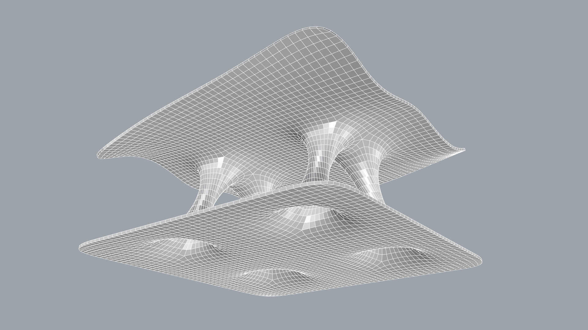 Wavy Pavilion Smooth Columns Low-poly 3D model_50