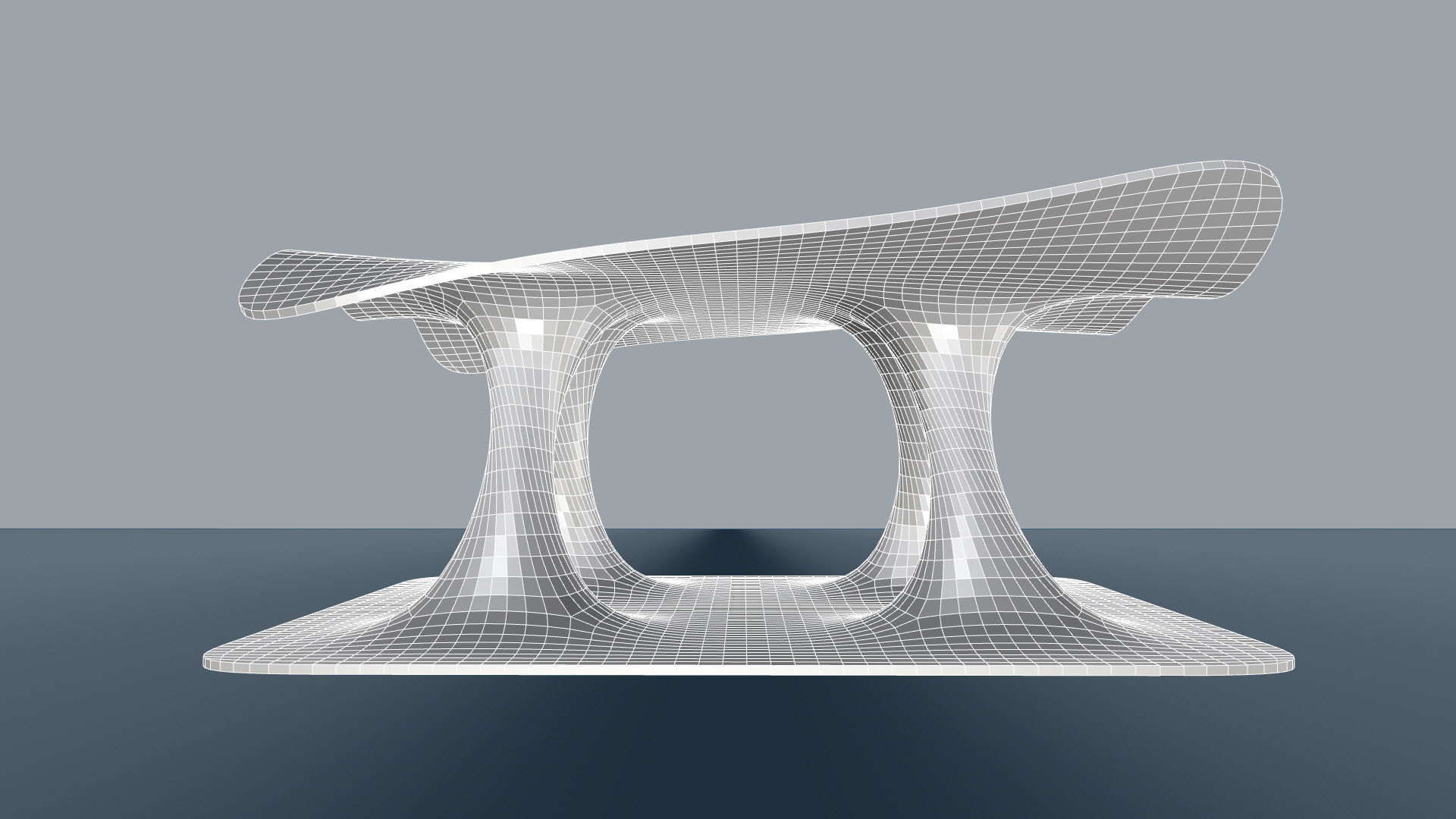 Wavy Pavilion Smooth Columns Low-poly 3D model_23
