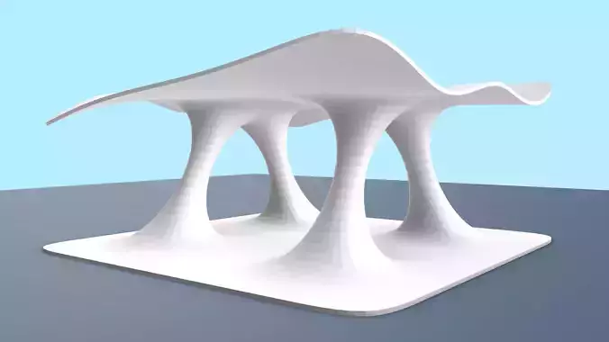 Wavy Pavilion Smooth Columns