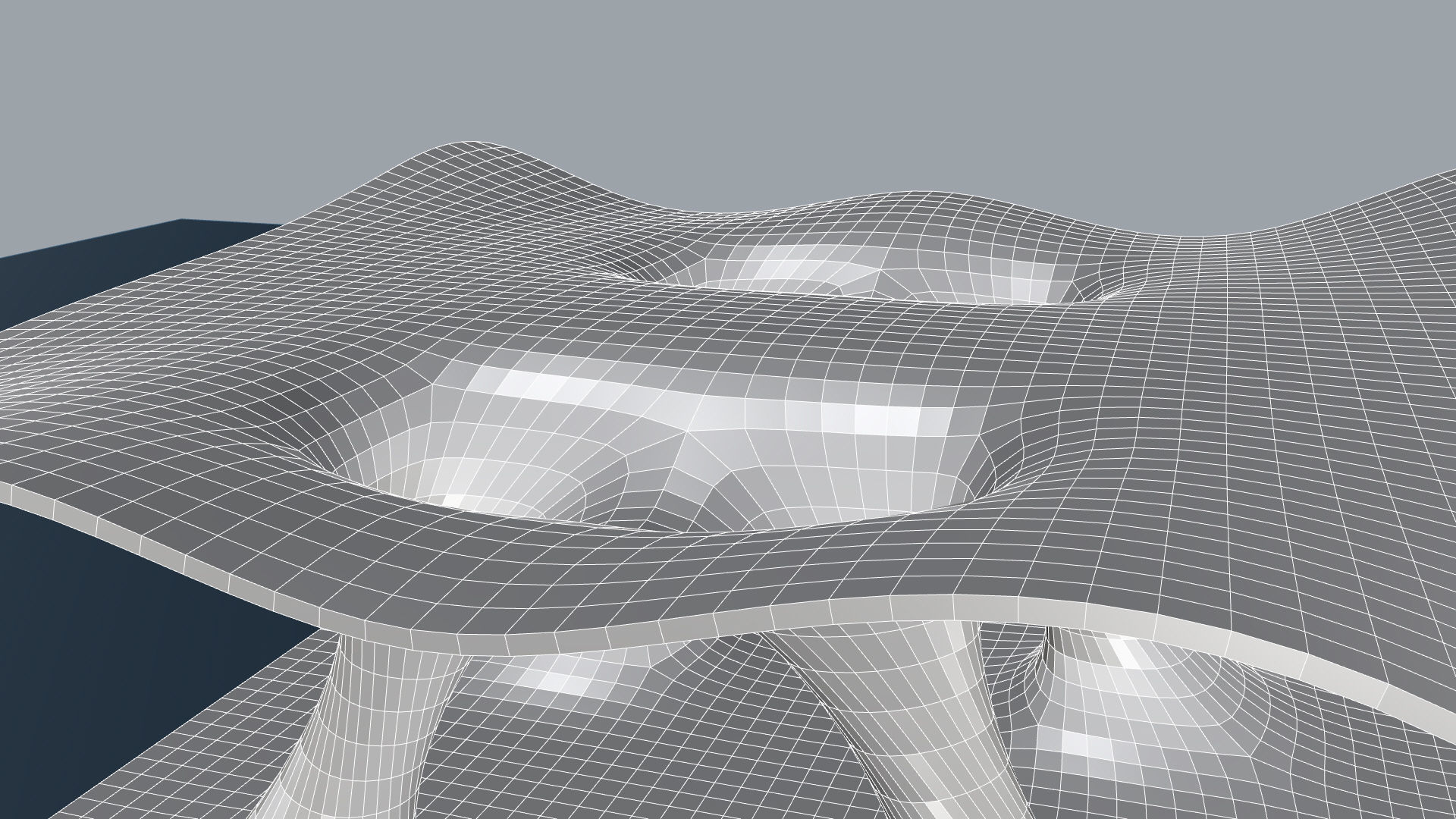 Wavy Pavilion Smooth Columns Low-poly 3D model_37