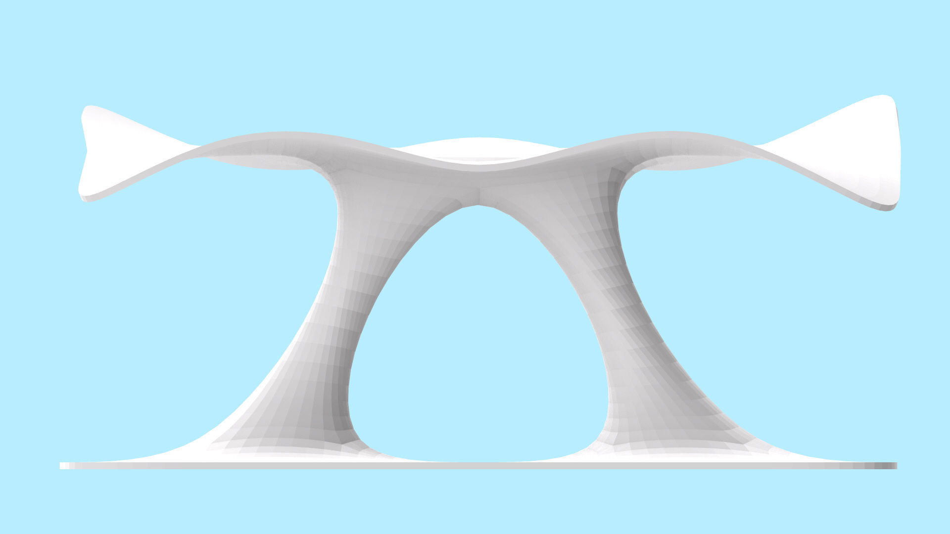 Wavy Pavilion Smooth Columns Low-poly 3D model_46