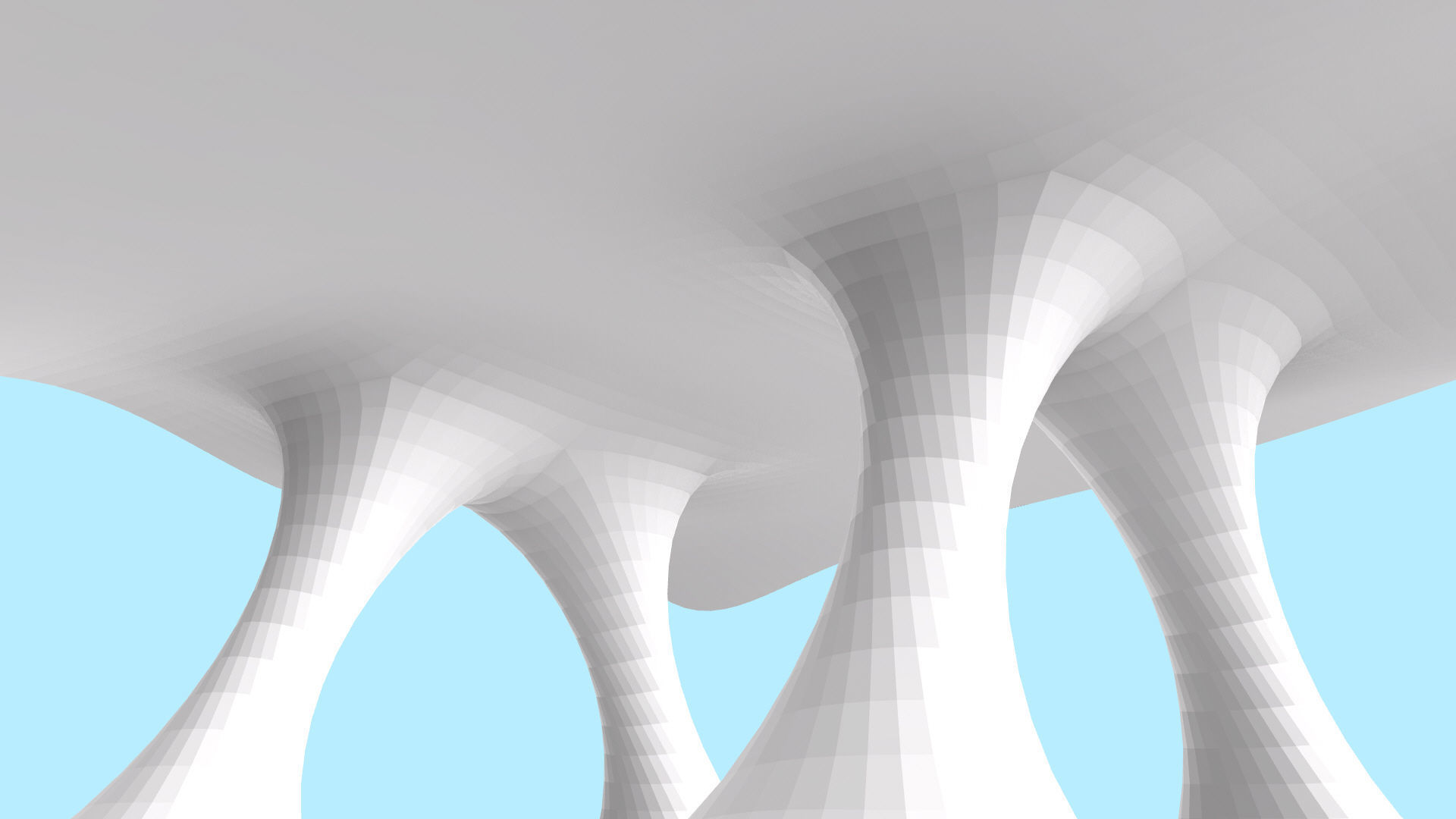 Wavy Pavilion Smooth Columns Low-poly 3D model_24