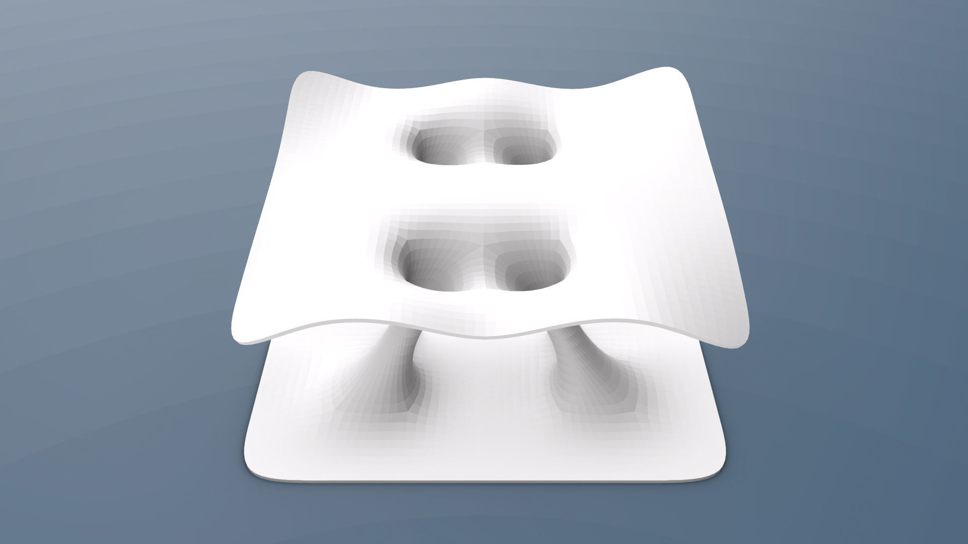 Wavy Pavilion Smooth Columns Low-poly 3D model_30