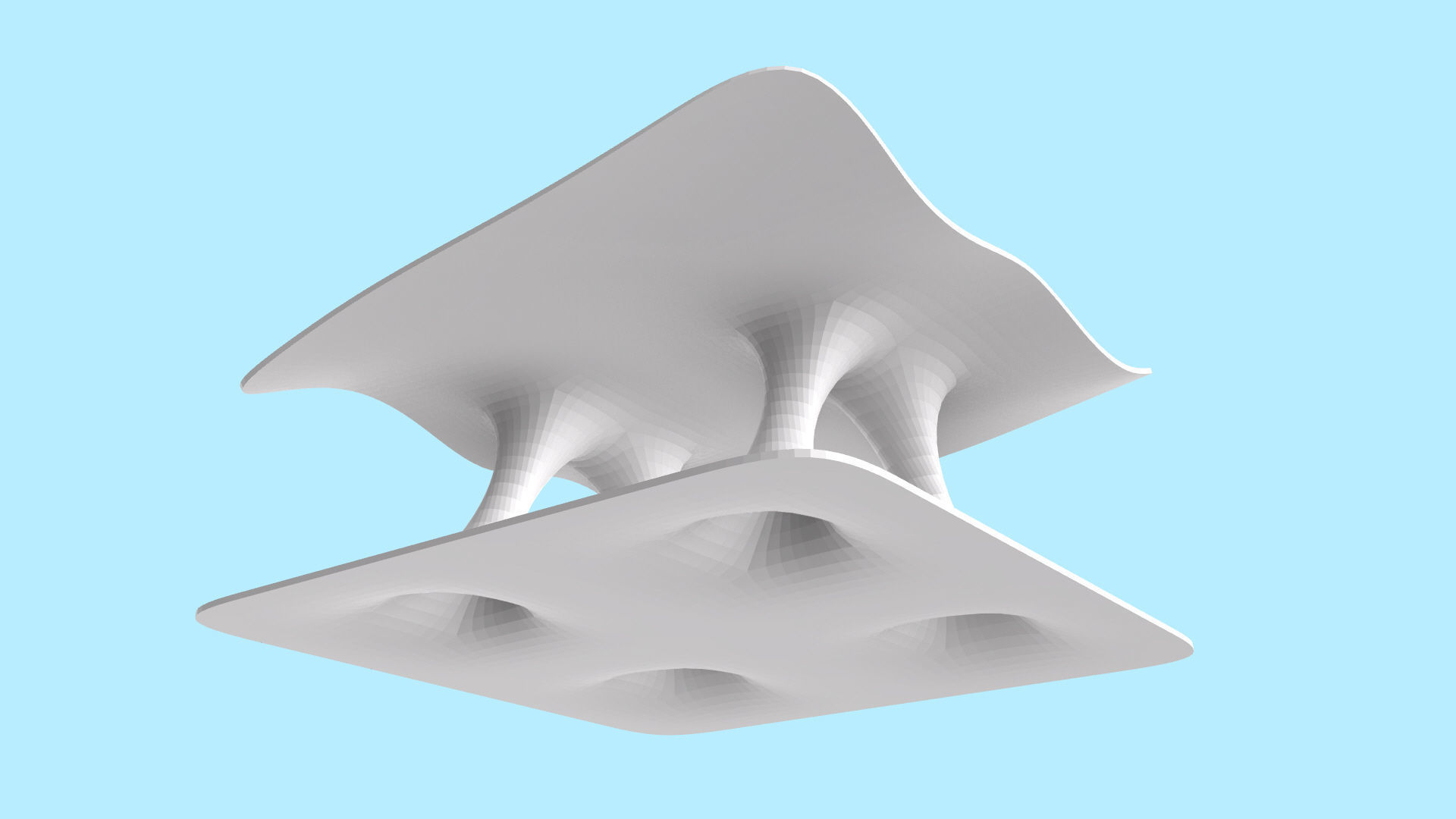 Wavy Pavilion Smooth Columns Low-poly 3D model_51