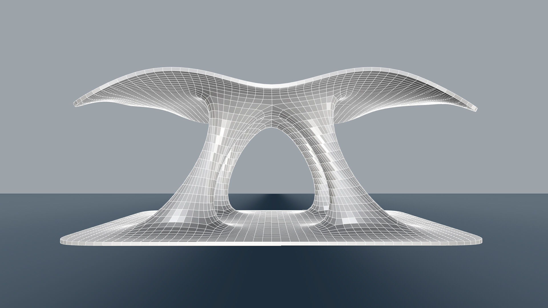 Wavy Pavilion Smooth Columns Low-poly 3D model_17