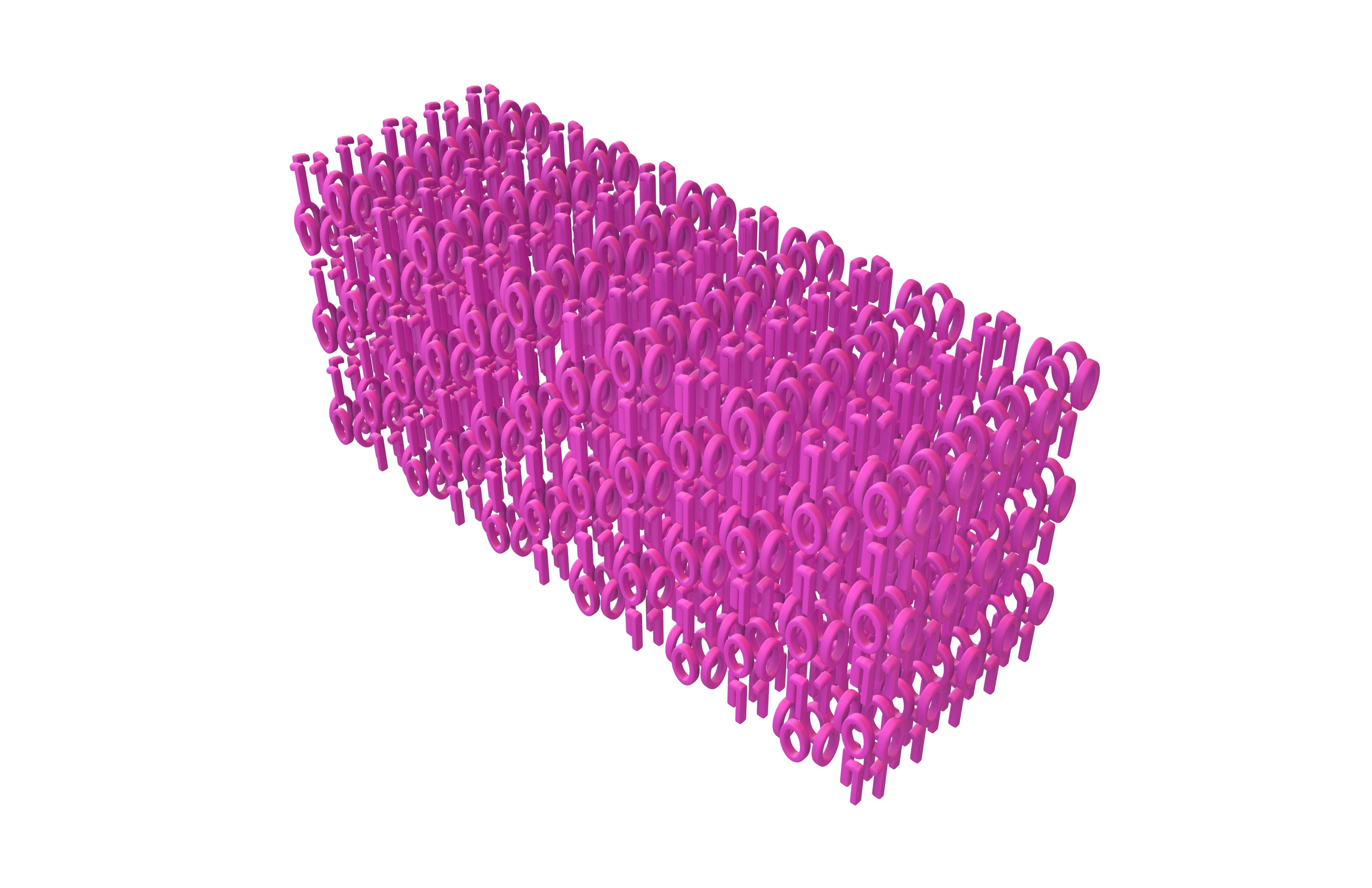 Binary 3D Style Background V1 003 3D model_2