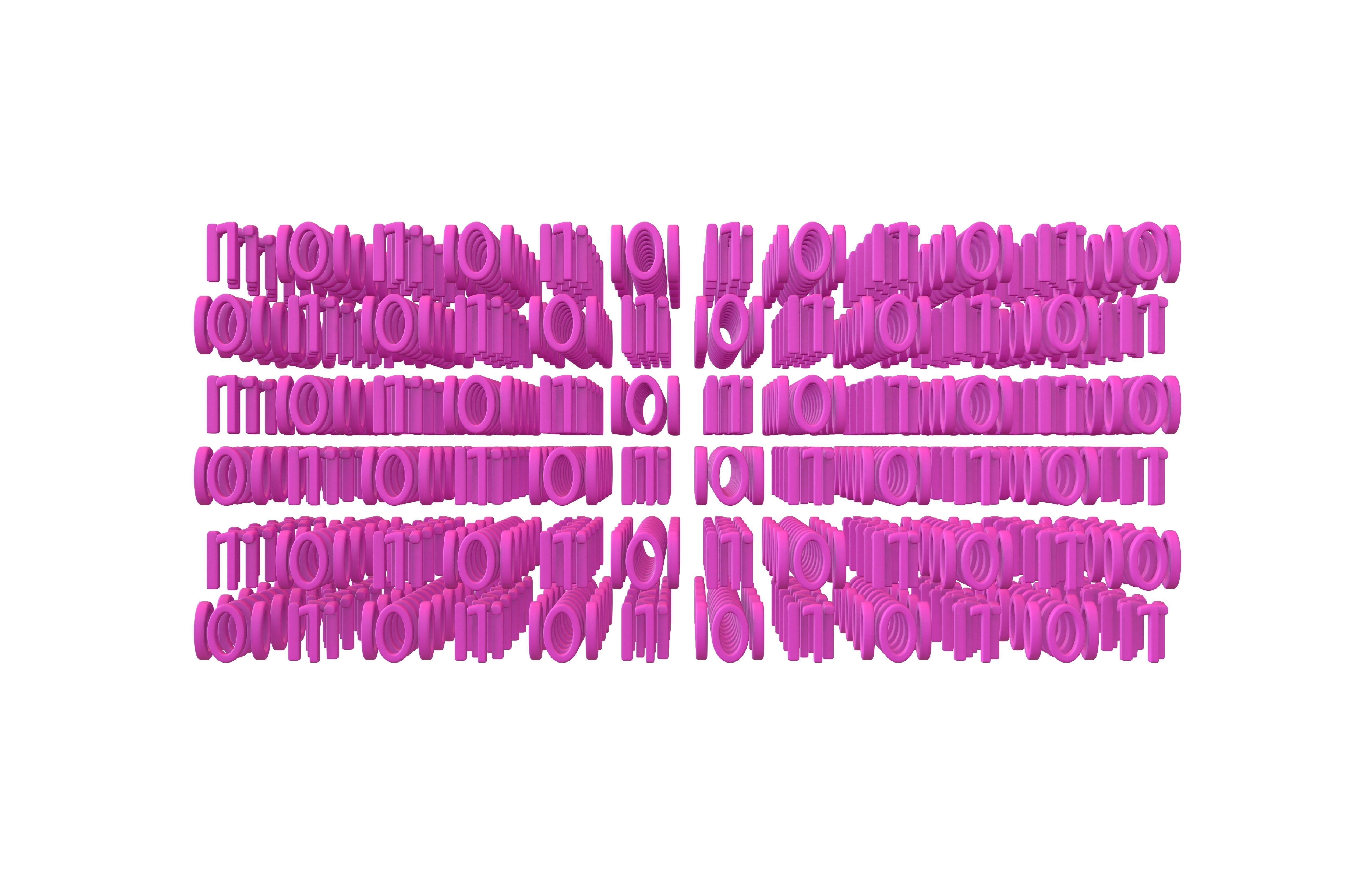 Binary 3D Style Background V1 003 3D model_1