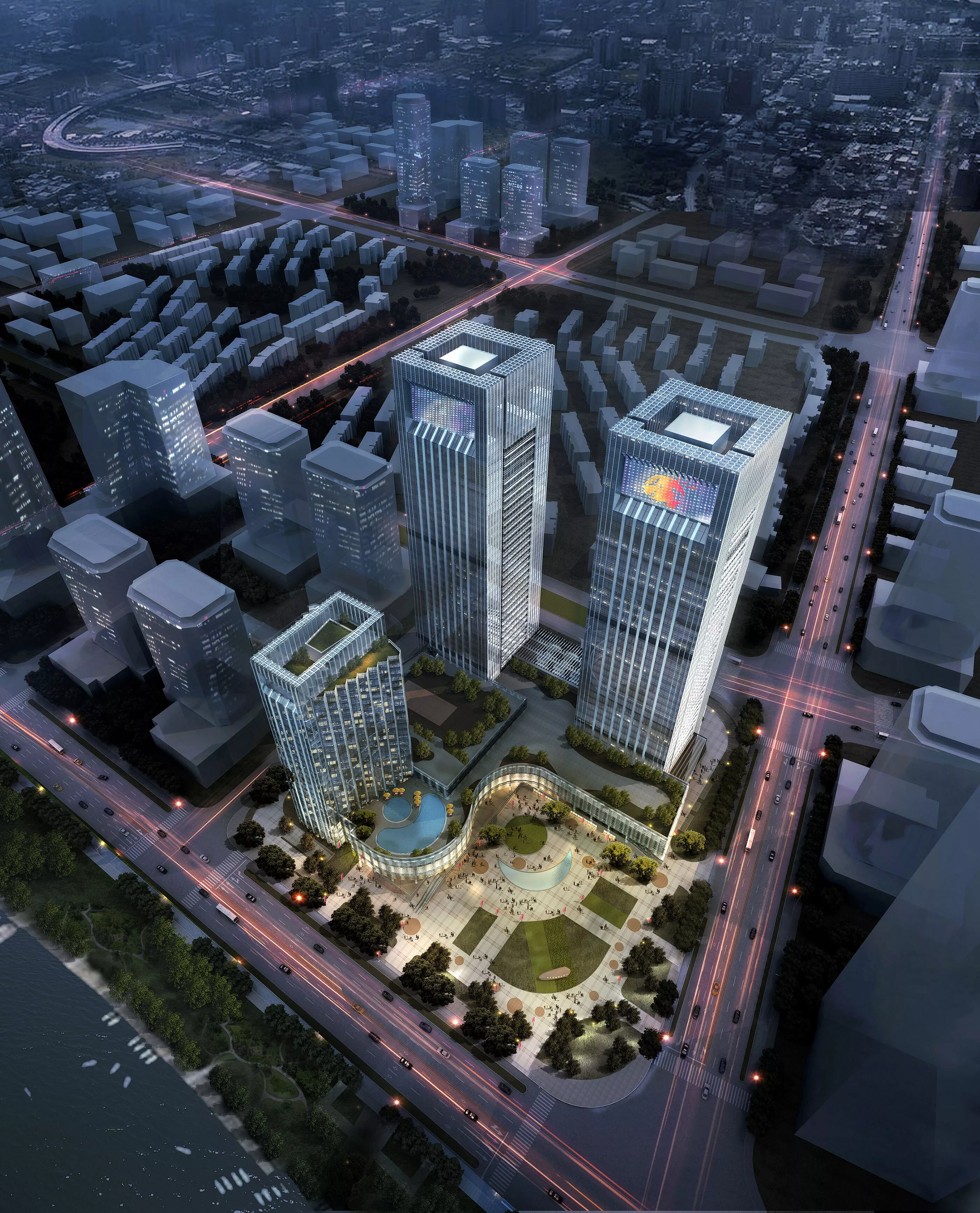 3Dmax fashion city commercial square building 302 3D model