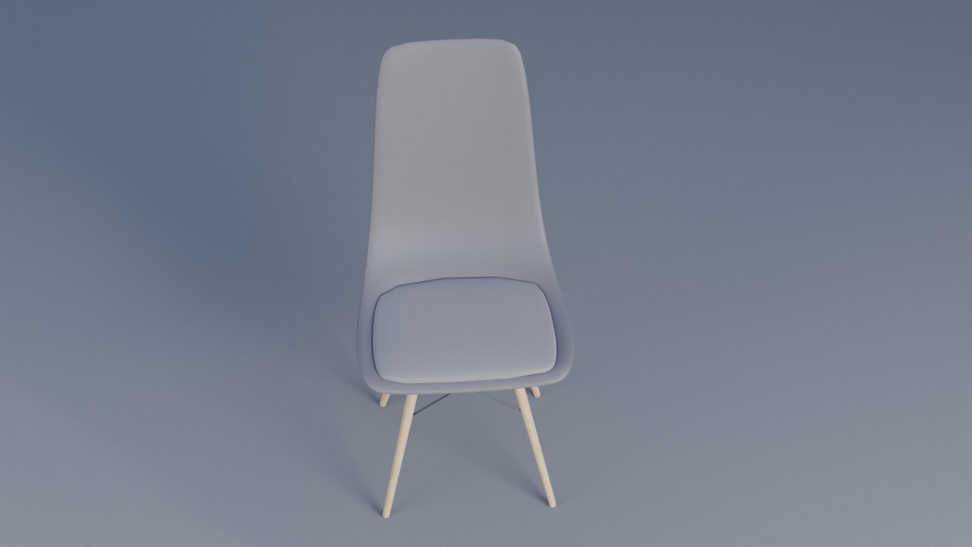 Chair Low-poly 3D model_2
