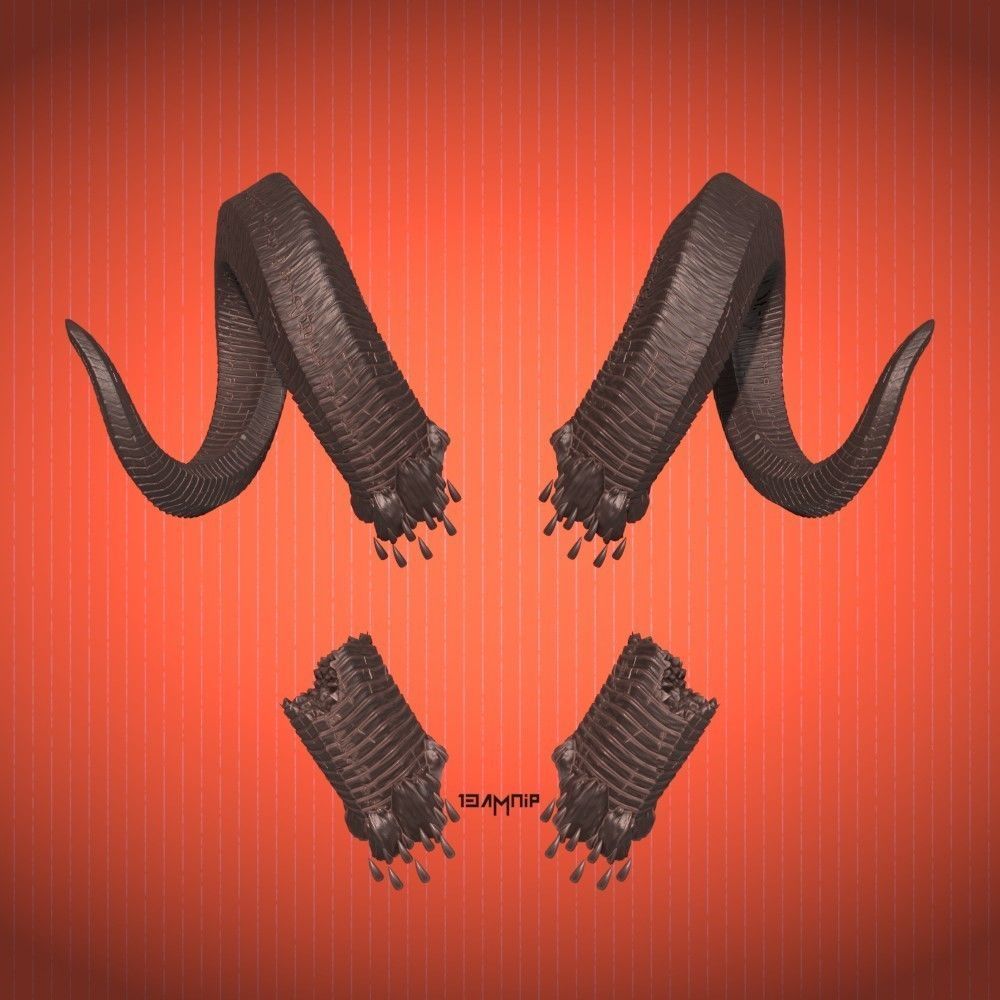 KARLACH HORNS FROM BALDURS GATE 3 3D print model_9