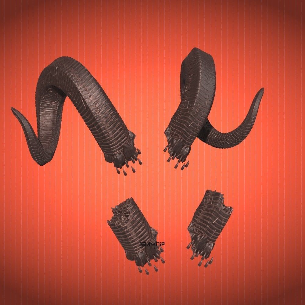 KARLACH HORNS FROM BALDURS GATE 3 3D print model_1