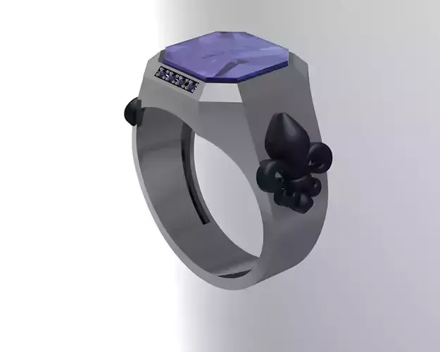  sword ring stone mens ring 