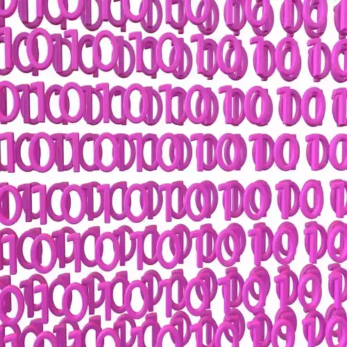 Binary 3D Style Background V2 003 3D model