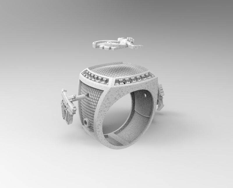 ANILLO GALLO  3D print model_4