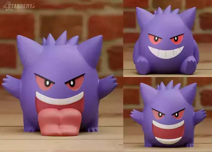 GENGAR CHIBI 3 MODELS POKEMON 3D print model