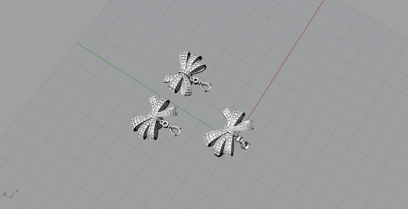 Ring and Earrings 3D print model_11