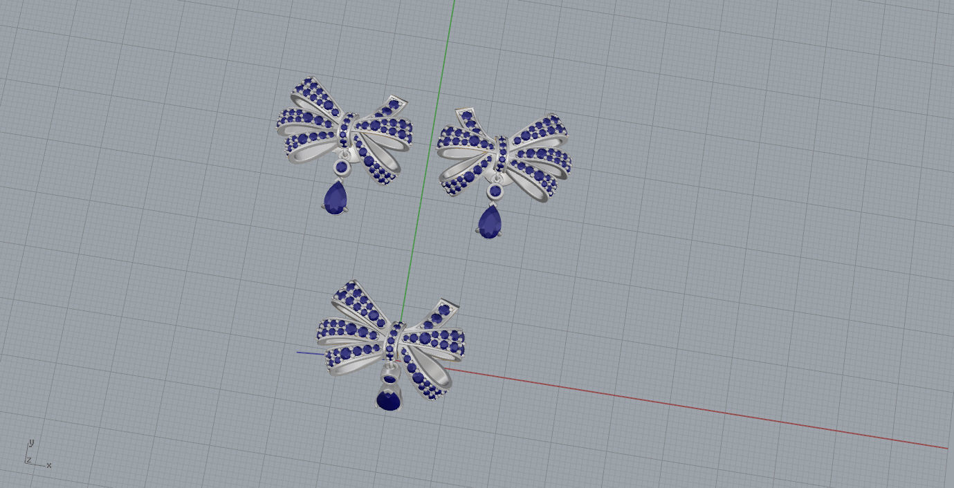 Ring and Earrings 3D print model_5