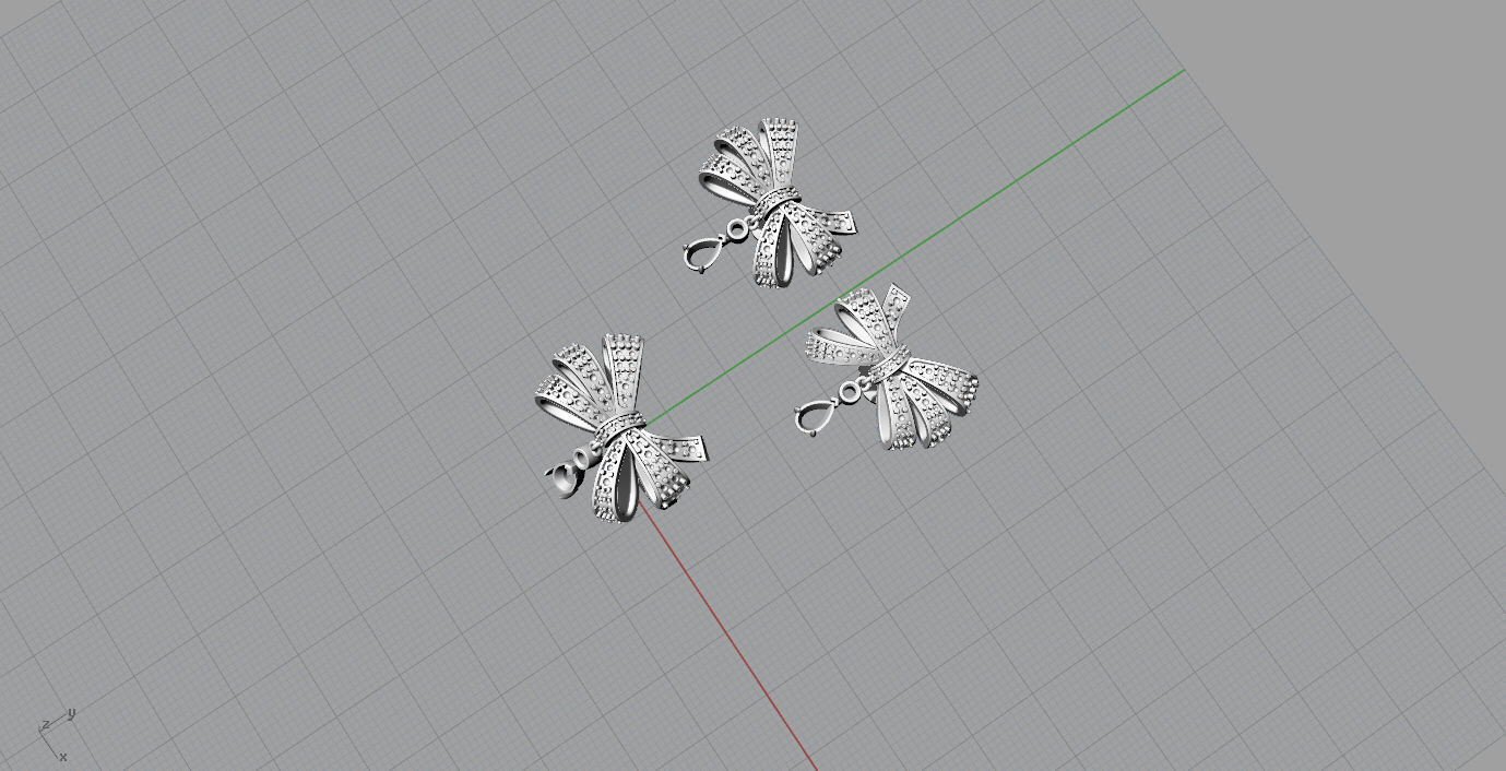 Ring and Earrings 3D print model_14