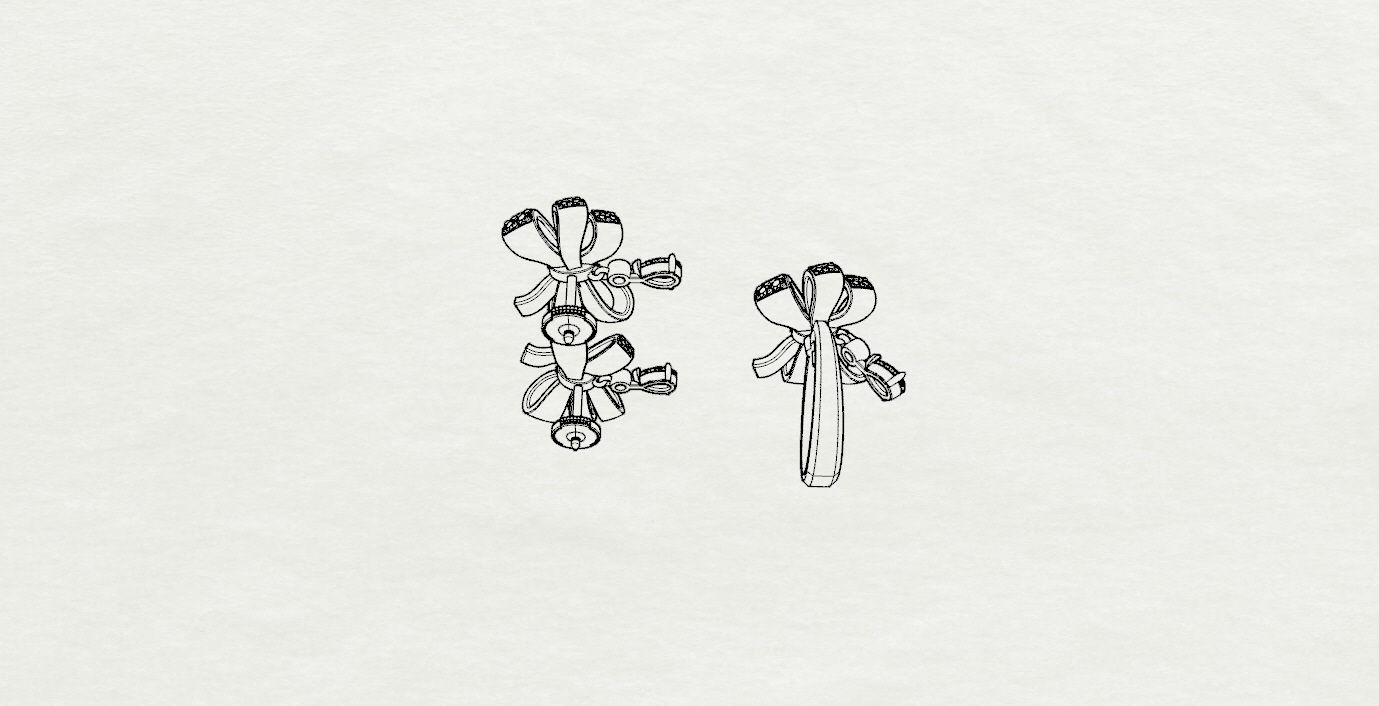 Ring and Earrings 3D print model_19