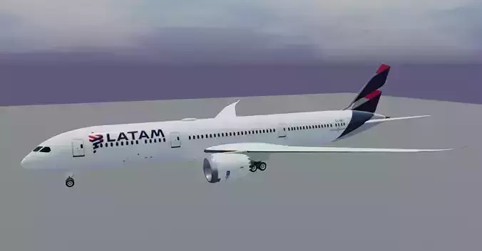 Latam Boeing 787-9 dreamliner 3d model Low-poly 3D model