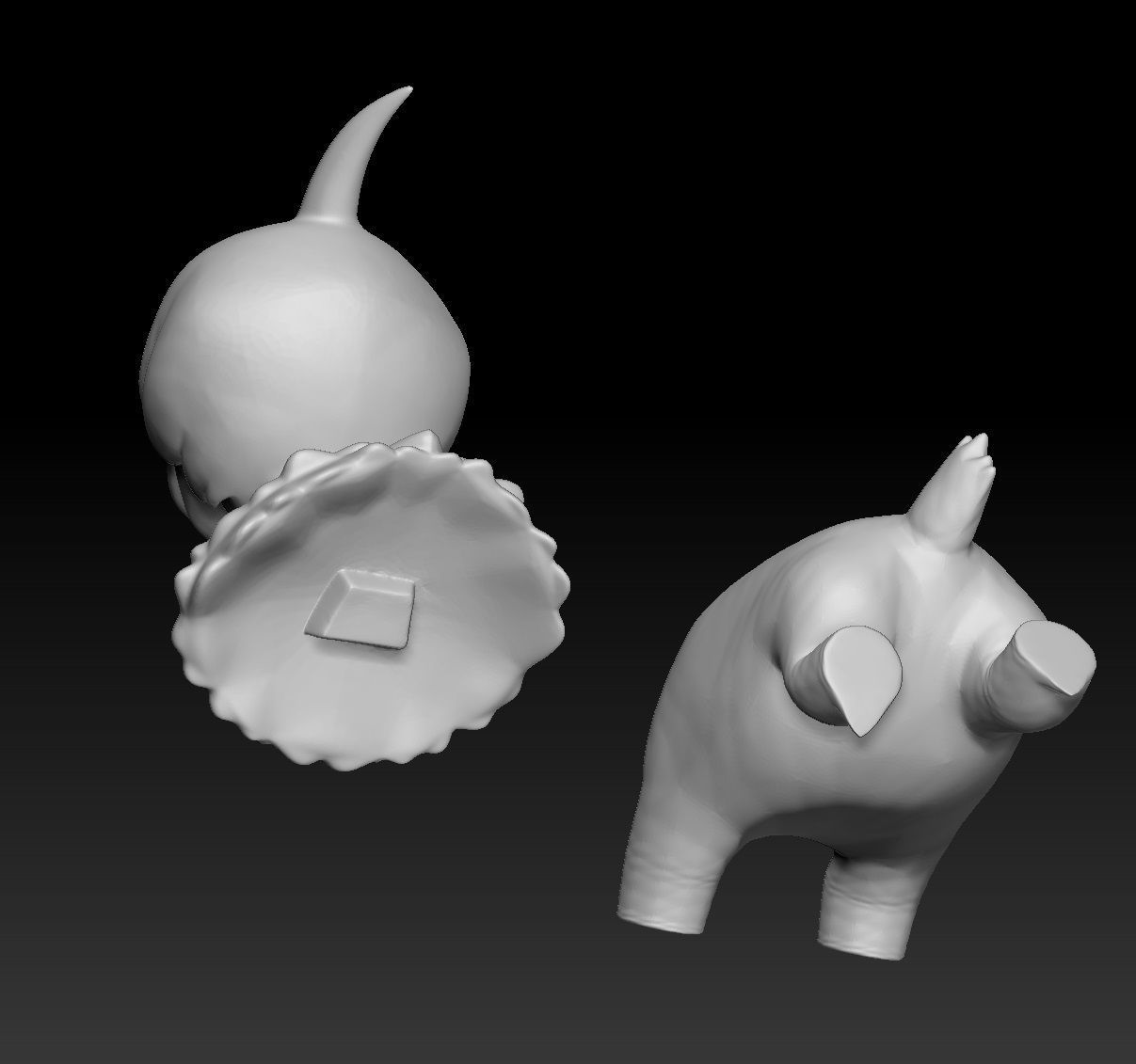 Pokemon Deino Zweilous Hydreigon 3D print model_4